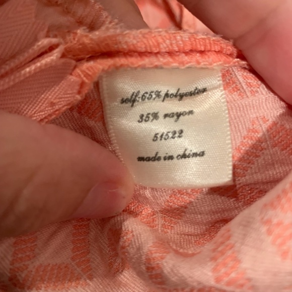 Buttons Embroidered High Rise Diamond Print Shorts Medium Salmon - Picture 6 of 7